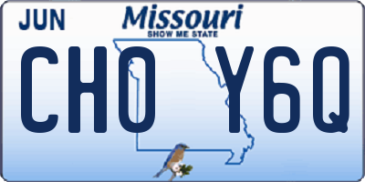 MO license plate CH0Y6Q