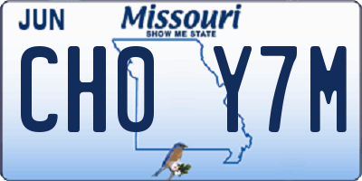 MO license plate CH0Y7M