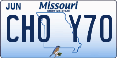 MO license plate CH0Y7O