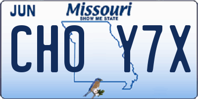 MO license plate CH0Y7X