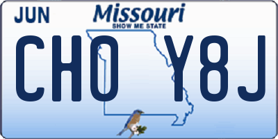MO license plate CH0Y8J