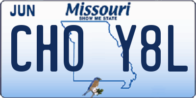 MO license plate CH0Y8L