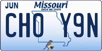 MO license plate CH0Y9N