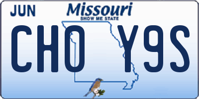 MO license plate CH0Y9S