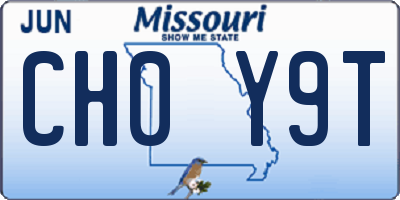 MO license plate CH0Y9T