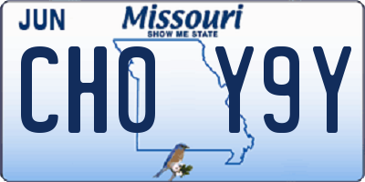 MO license plate CH0Y9Y