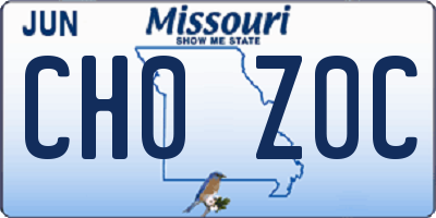 MO license plate CH0Z0C