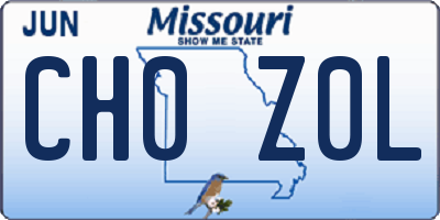 MO license plate CH0Z0L