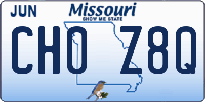 MO license plate CH0Z8Q