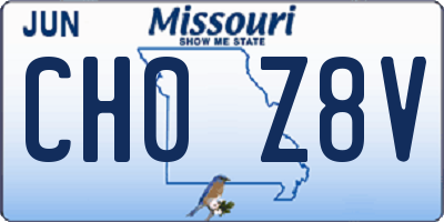 MO license plate CH0Z8V