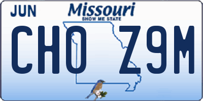 MO license plate CH0Z9M