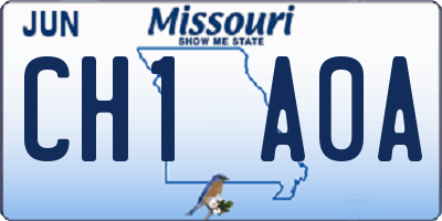 MO license plate CH1A0A