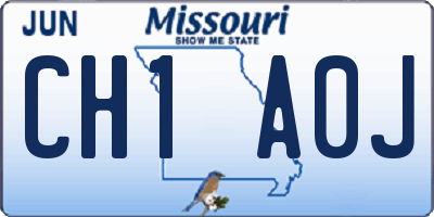 MO license plate CH1A0J