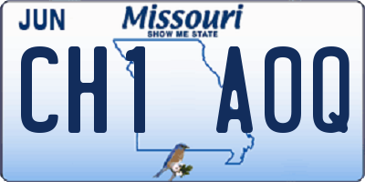 MO license plate CH1A0Q