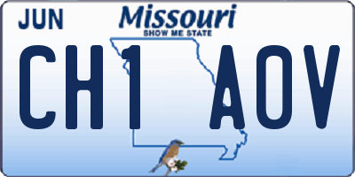 MO license plate CH1A0V