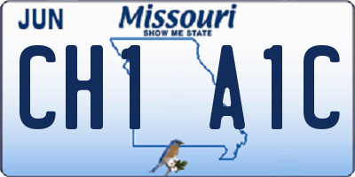 MO license plate CH1A1C