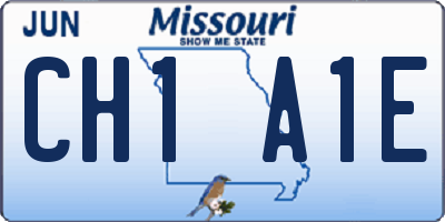 MO license plate CH1A1E