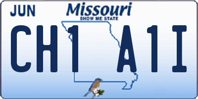 MO license plate CH1A1I