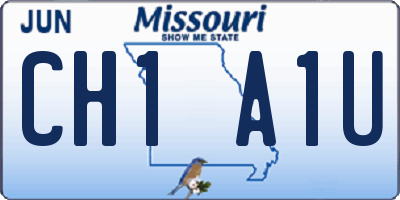 MO license plate CH1A1U