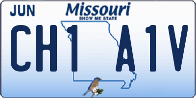 MO license plate CH1A1V