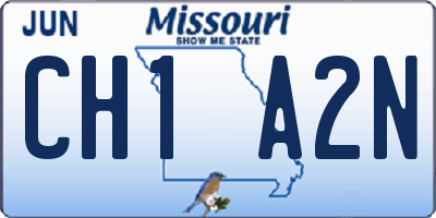 MO license plate CH1A2N