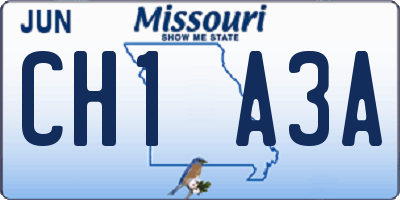MO license plate CH1A3A