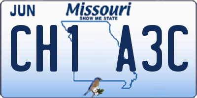 MO license plate CH1A3C