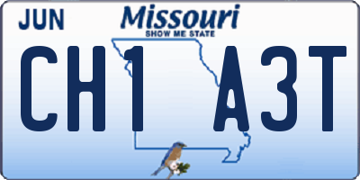 MO license plate CH1A3T
