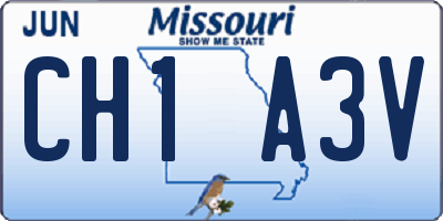 MO license plate CH1A3V