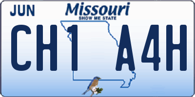 MO license plate CH1A4H