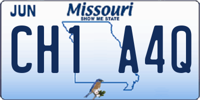 MO license plate CH1A4Q