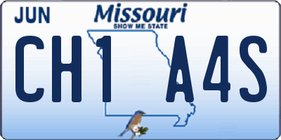 MO license plate CH1A4S