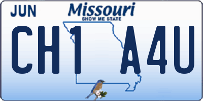 MO license plate CH1A4U