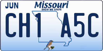 MO license plate CH1A5C