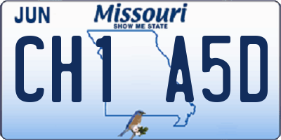 MO license plate CH1A5D