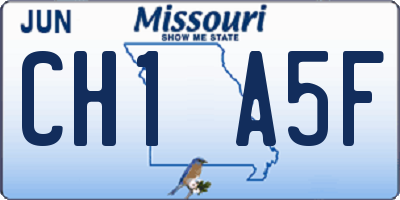 MO license plate CH1A5F