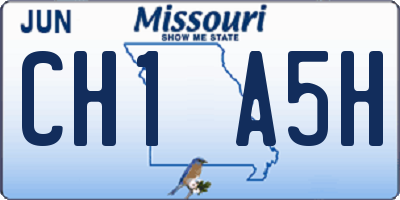 MO license plate CH1A5H