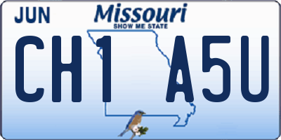 MO license plate CH1A5U