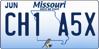 MO license plate CH1A5X