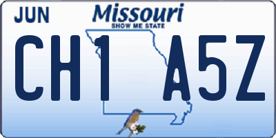 MO license plate CH1A5Z