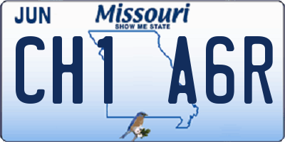 MO license plate CH1A6R