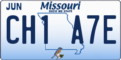 MO license plate CH1A7E
