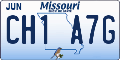 MO license plate CH1A7G