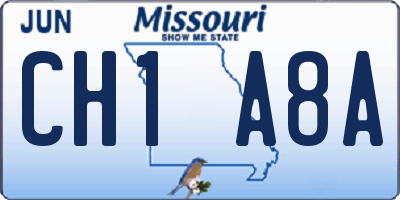 MO license plate CH1A8A