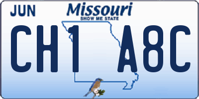 MO license plate CH1A8C