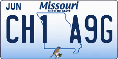 MO license plate CH1A9G