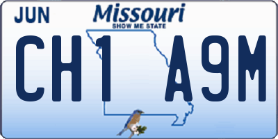 MO license plate CH1A9M