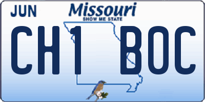 MO license plate CH1B0C