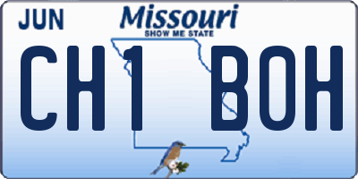 MO license plate CH1B0H