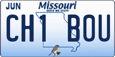 MO license plate CH1B0U